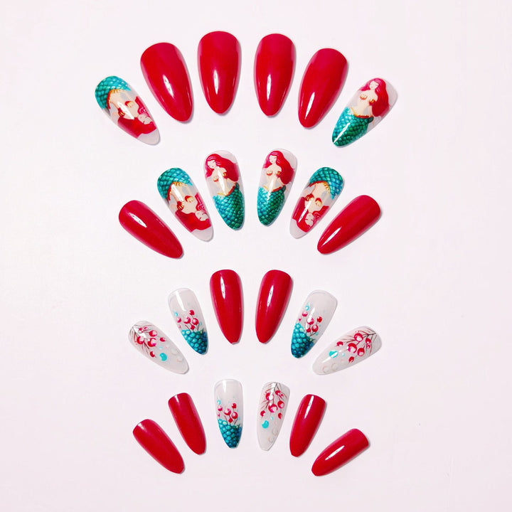 Mermaid motif artificial nails Bowlift