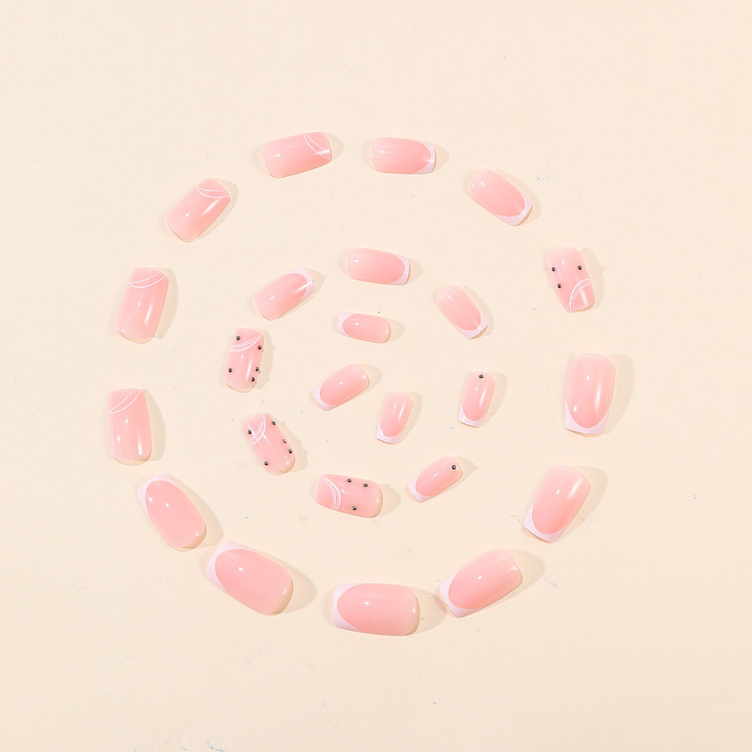 Elegant French Tip Nail Art Set Bowlift