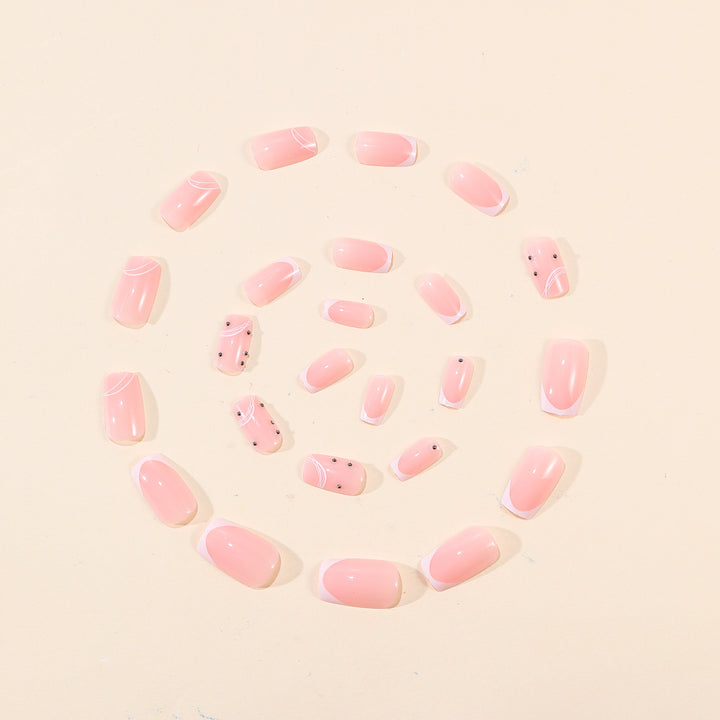 Elegant French Tip Nail Art Set Bowlift