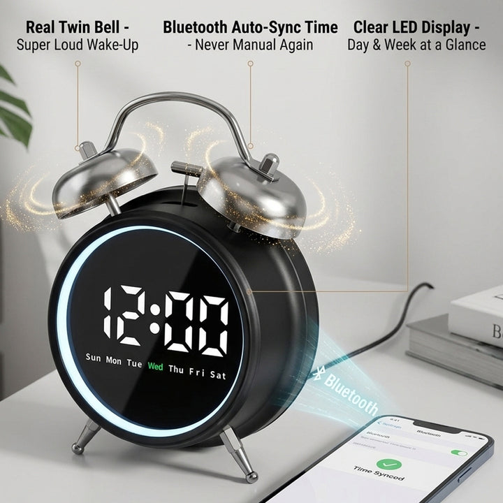 Digital radio clock with alarm function Bowlift