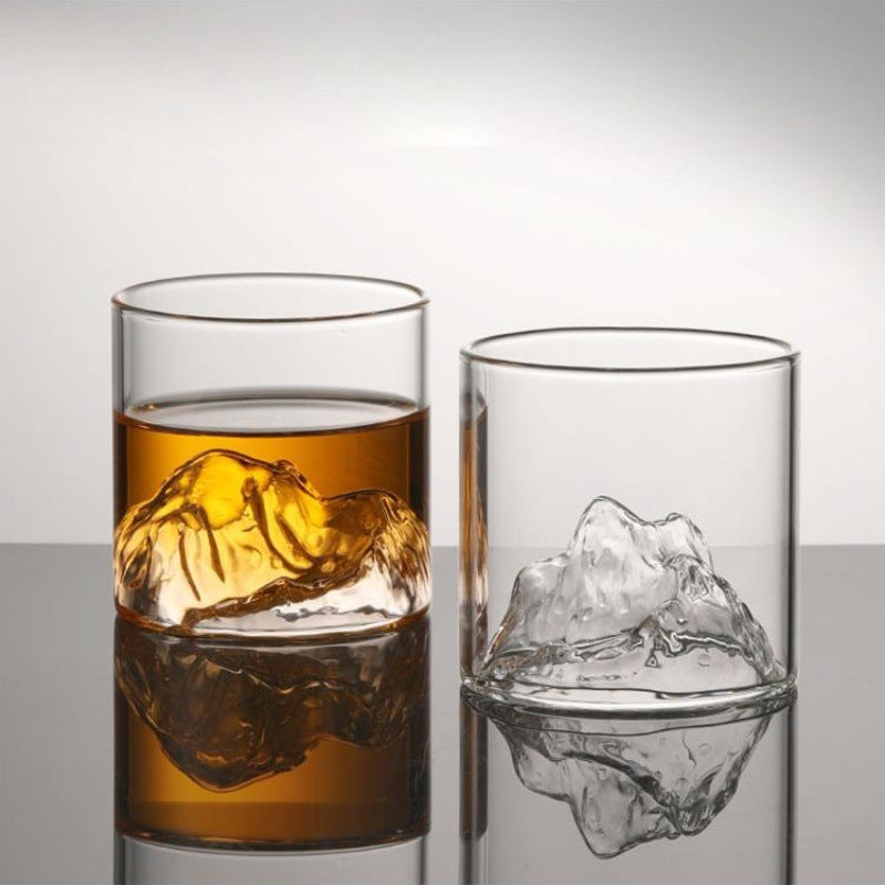 Mountain-Relief Handblown Glass Tumbler Bowlift