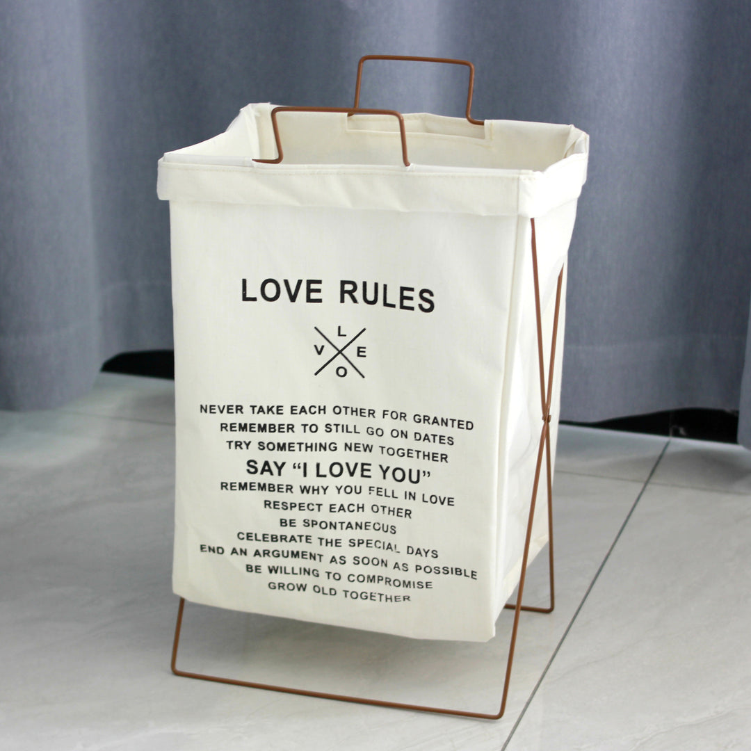 Decorative laundry basket with inspiring quotes Bowlift