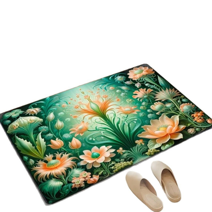 Floral Design Bath Mat Bowlift