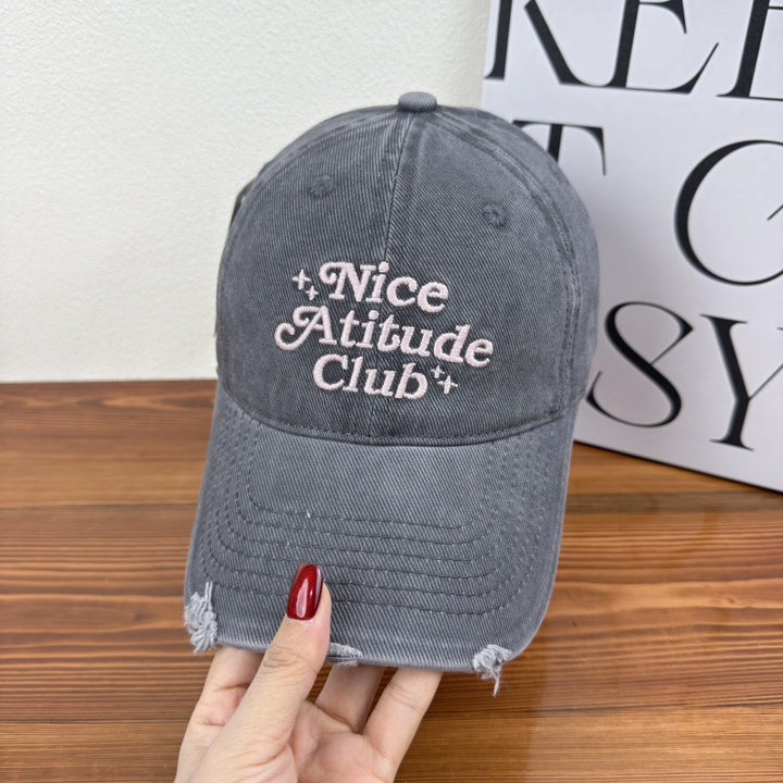 Men's Distressed Cotton Baseball Cap Bowlift 1784270476