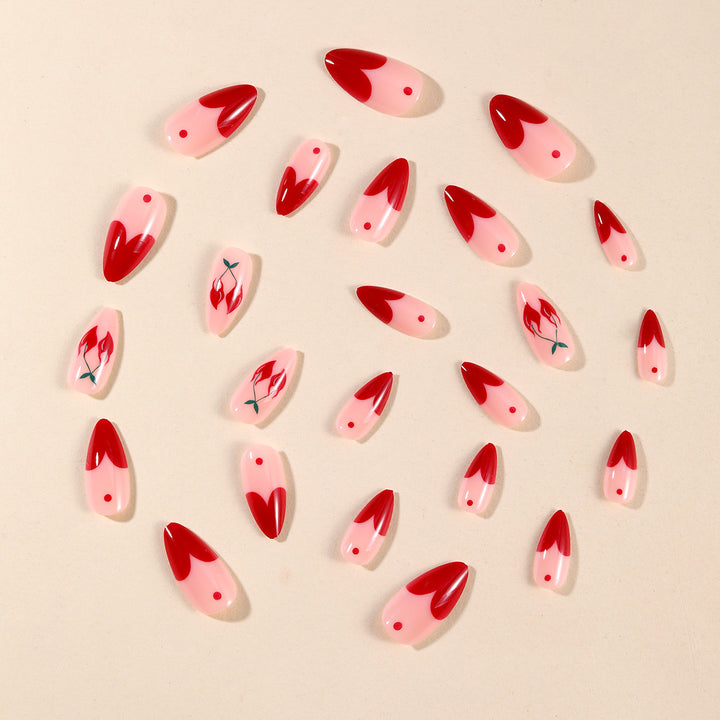 Floral Heart-Shaped Nail Art Set Bowlift