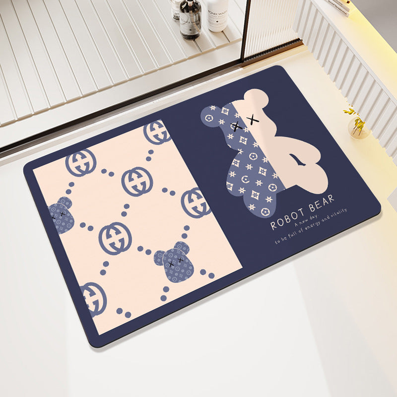 Cute Cartoon-Themed Bath Mat Bowlift