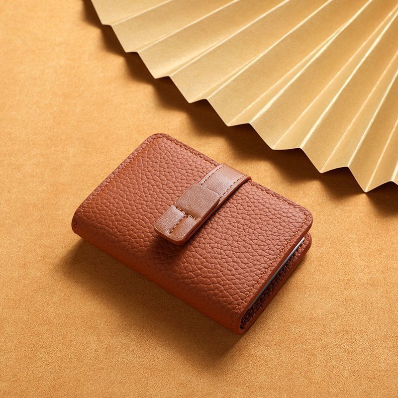 Textured Leather Cardholder Wallet Bowlift