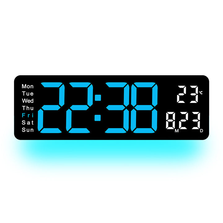 Digital LED Alarm Clock with Temperature and Day of the Week Display Bowlift