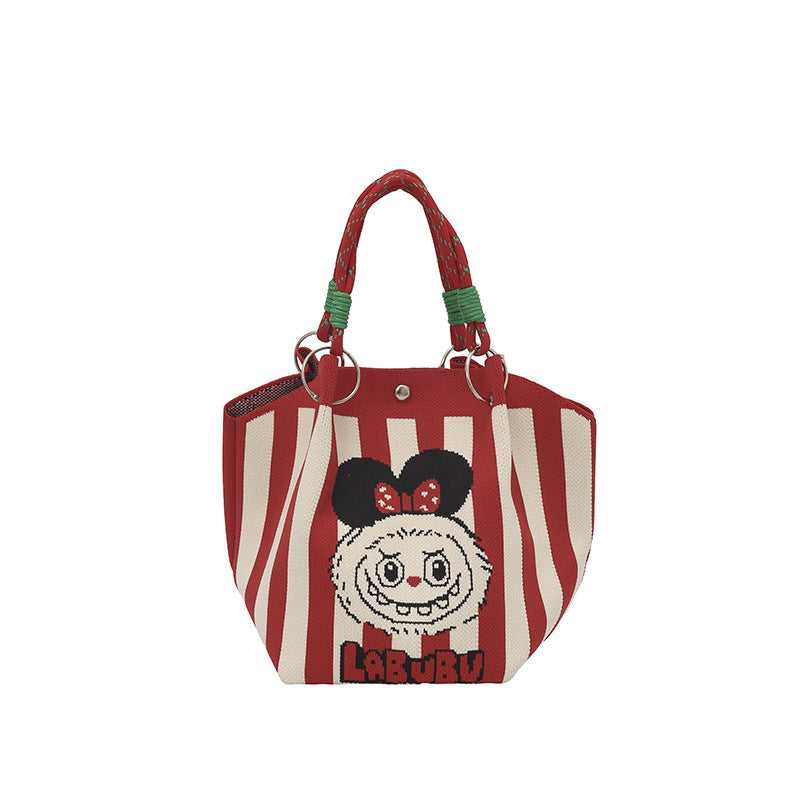 WoFloral Print Textured Handbag Bowlift