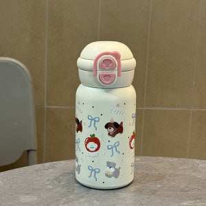 Ladies Insulated Drinking Bottle with Secure Click Closure and Charming Animal Design Bowlift
