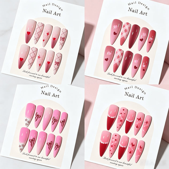 Decorative Press-On Nail Art Set Bowlift 1787228515