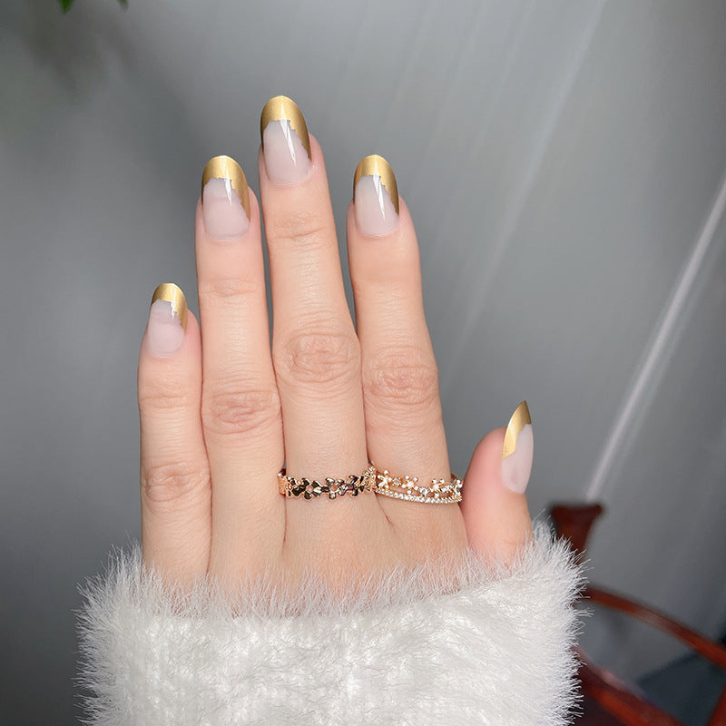 Elegant French Tip Gel Nail Extensions Bowlift