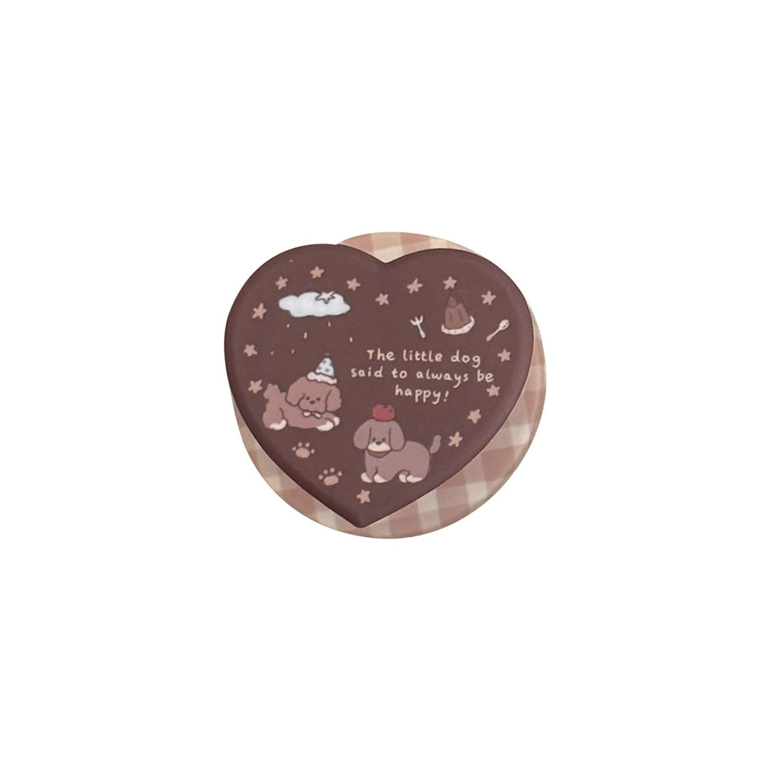 Heart-shaped cosmetic box with cute dog design Bowlift