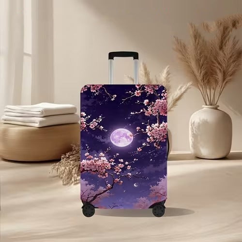 Unisex nan elastic suitcase cover with volcanic lava marble design, stretch protective cover for trolley Bowlift