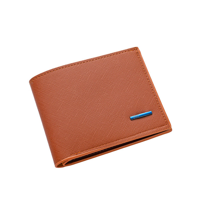 Textured Bi-Fold Leather Wallet Bowlift