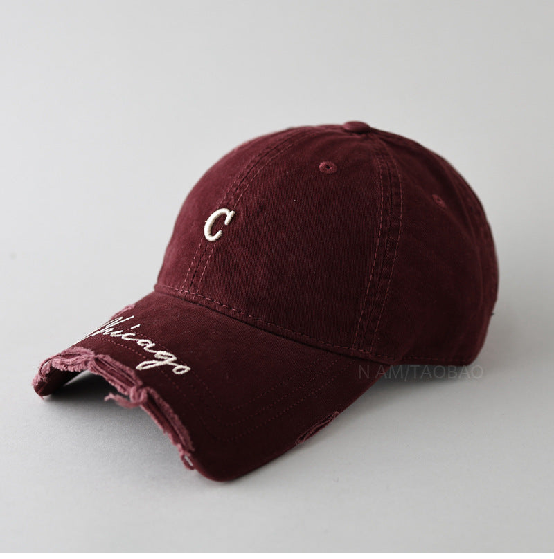 Men's Casual Distressed Baseball Cap Bowlift