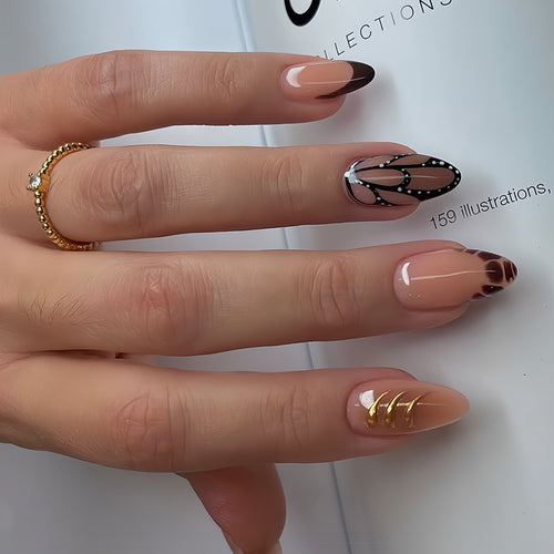 Designer Artistic Press-On Nail Extensions Bowlift