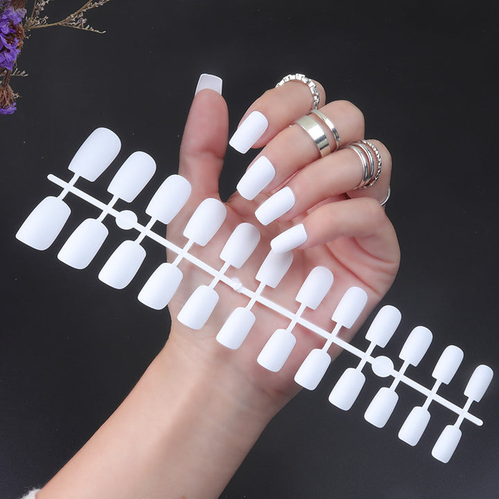 Matte Finish Long Stiletto Press-On Nails Bowlift