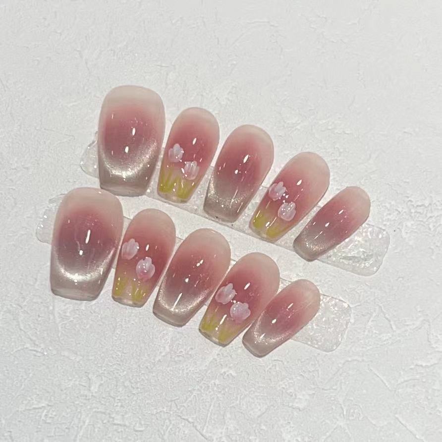 Floral Ombre Press-On Nails Bowlift