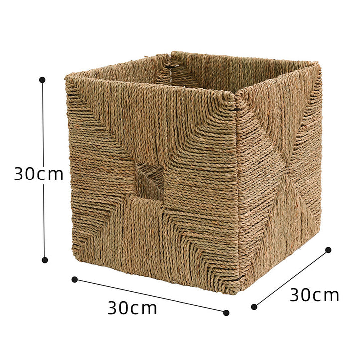 Rectangular storage basket with handwoven design Bowlift