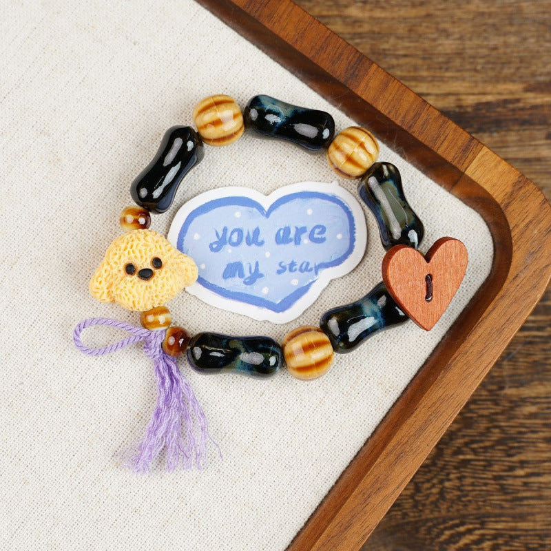Heart-Shaped Beaded Bracelet Bowlift