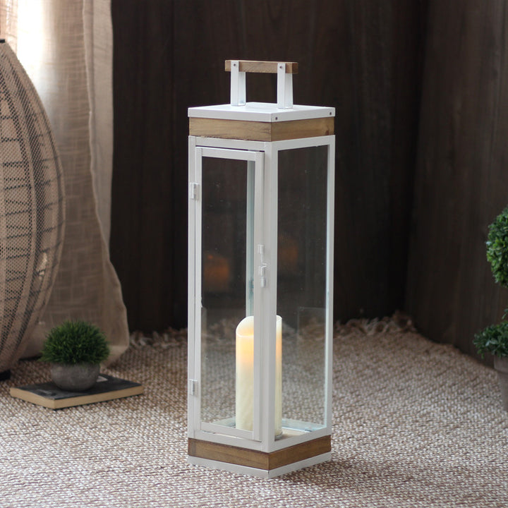 Decorative Lantern with Wooden Handle Bowlift