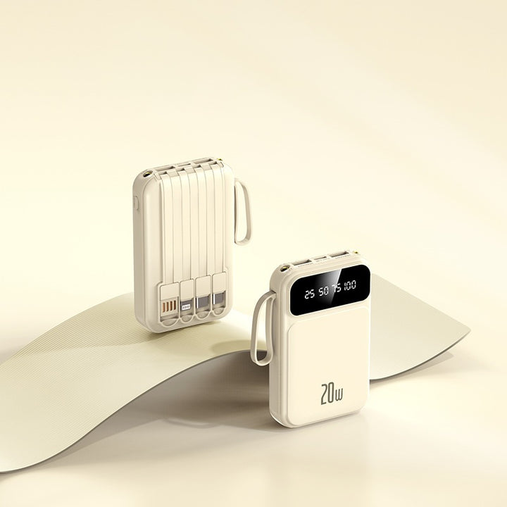 Portable power bank with integrated fast charging function and LCD display Bowlift