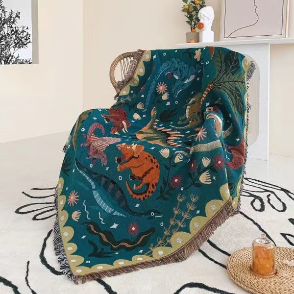 Artistic Geometric Patterned Throw Blanket