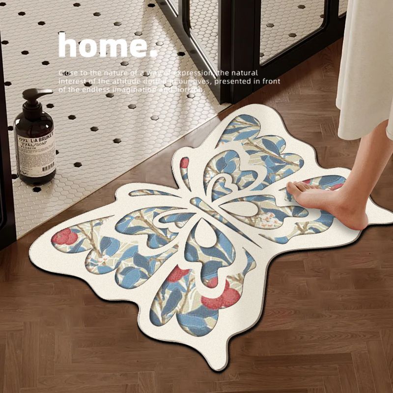 Decorative Butterfly-Shaped Bath Mat Bowlift