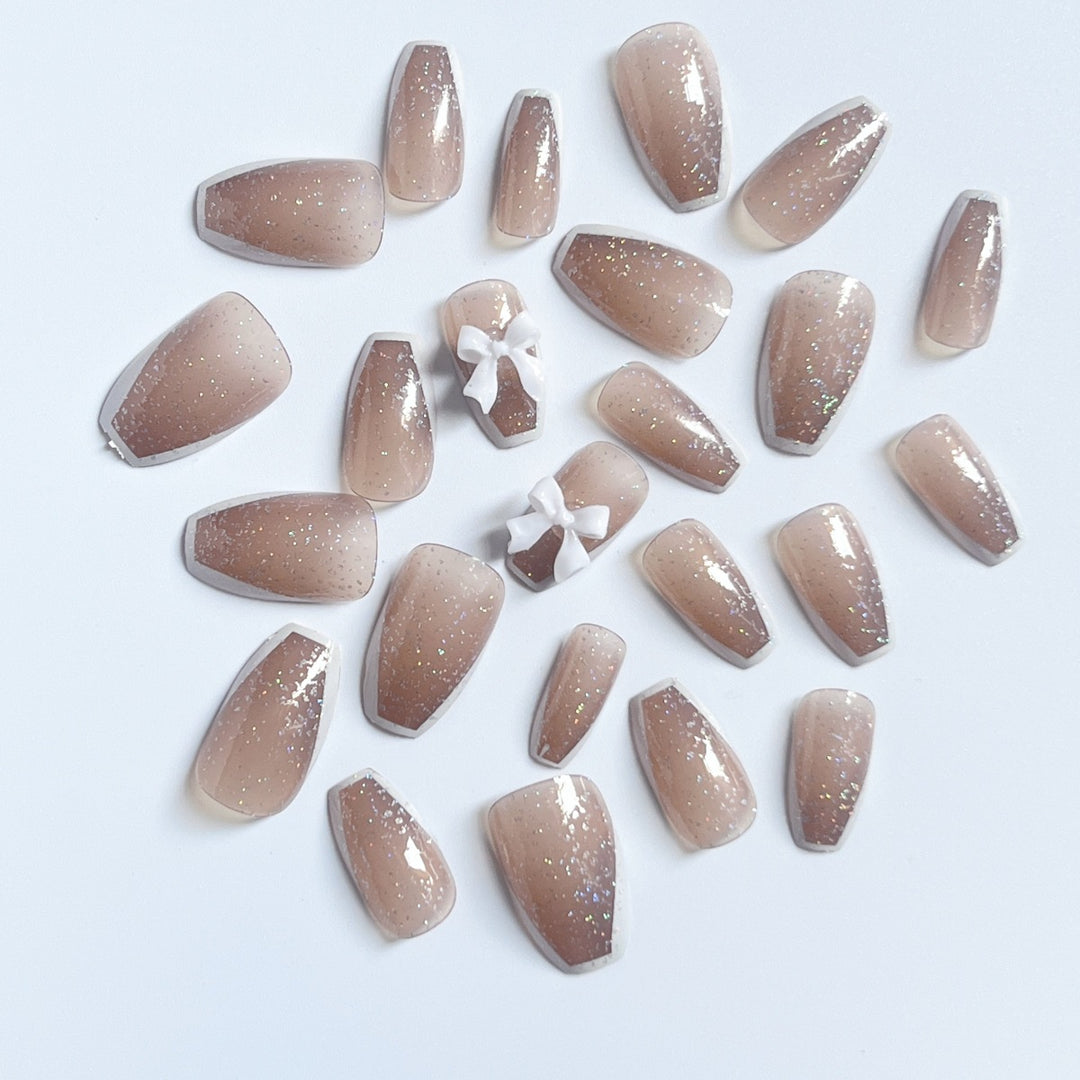 Glamorous Glittery Nail Art Bowlift