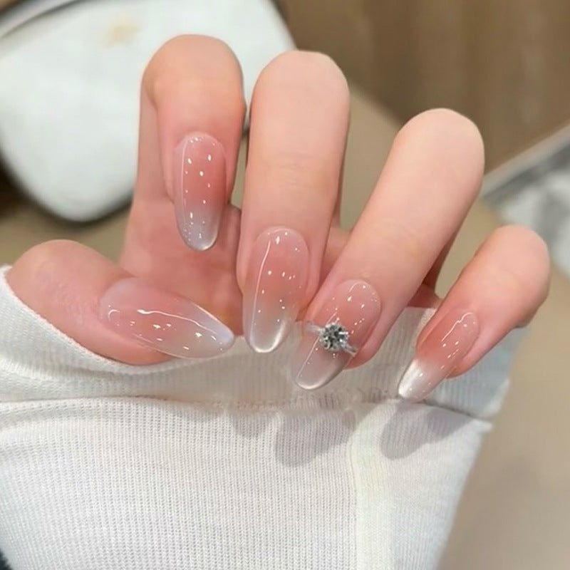 Glossy Nail Art Set with Sparkling Glitter Accents Bowlift