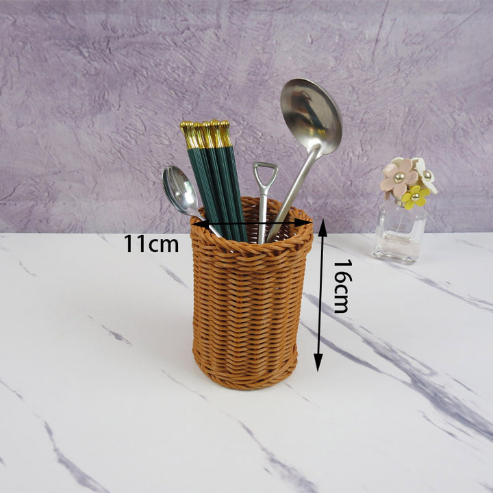 Woven Storage Basket with Handle Bowlift