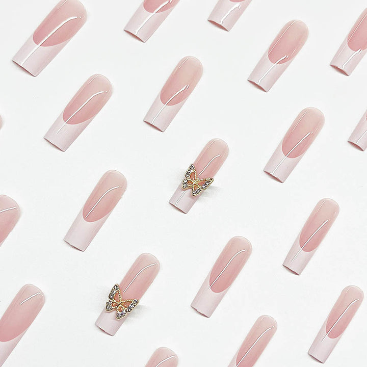 Elegant artificial nail set with butterfly accents Bowlift