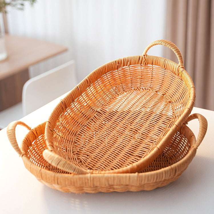 Handcrafted Round Wicker Fruit Bowl Bowlift