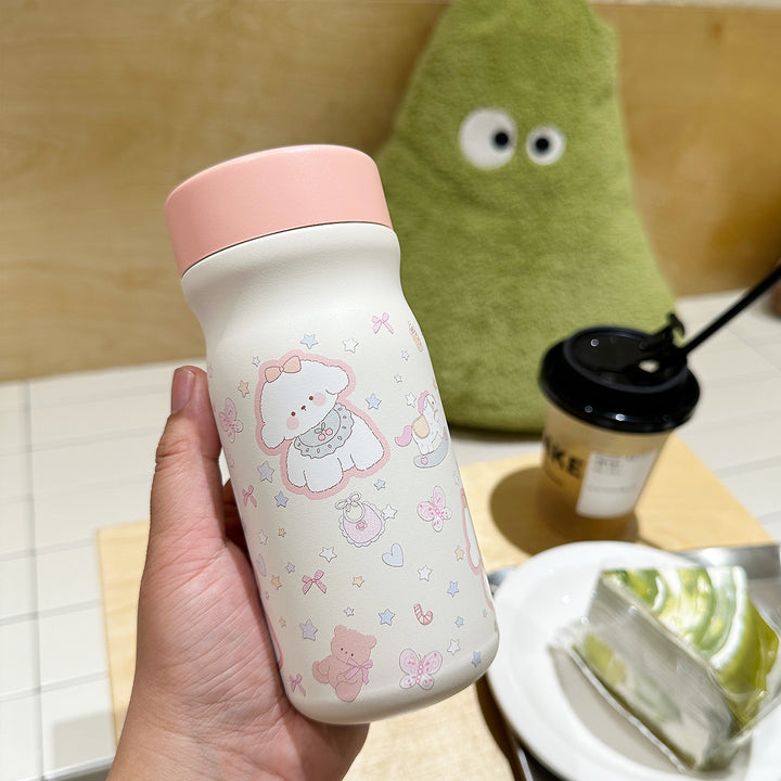 Women Insulated Water Bottle with Cute Animal Design Bowlift