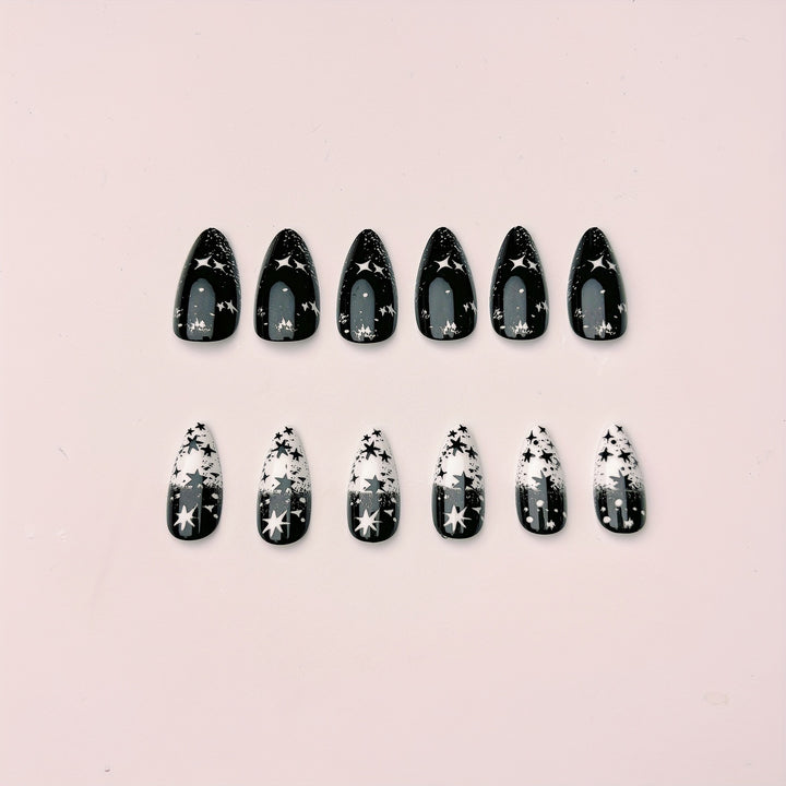 Artificial nail set with star motif Bowlift