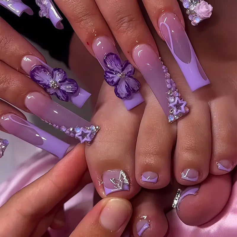 Premium Floral Nail Art Set Bowlift