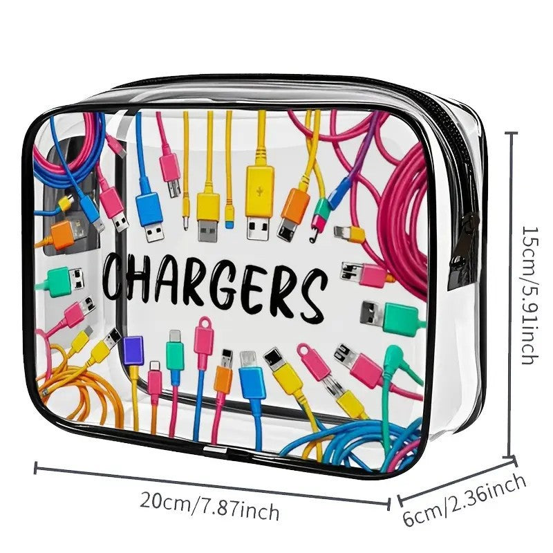 Transparent travel medicine organizer pouch with zippered compartments Bowlift