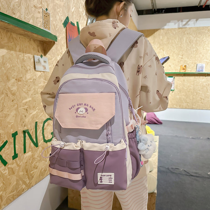 Playful Illustrated Multi-Pocket Backpack Bowlift