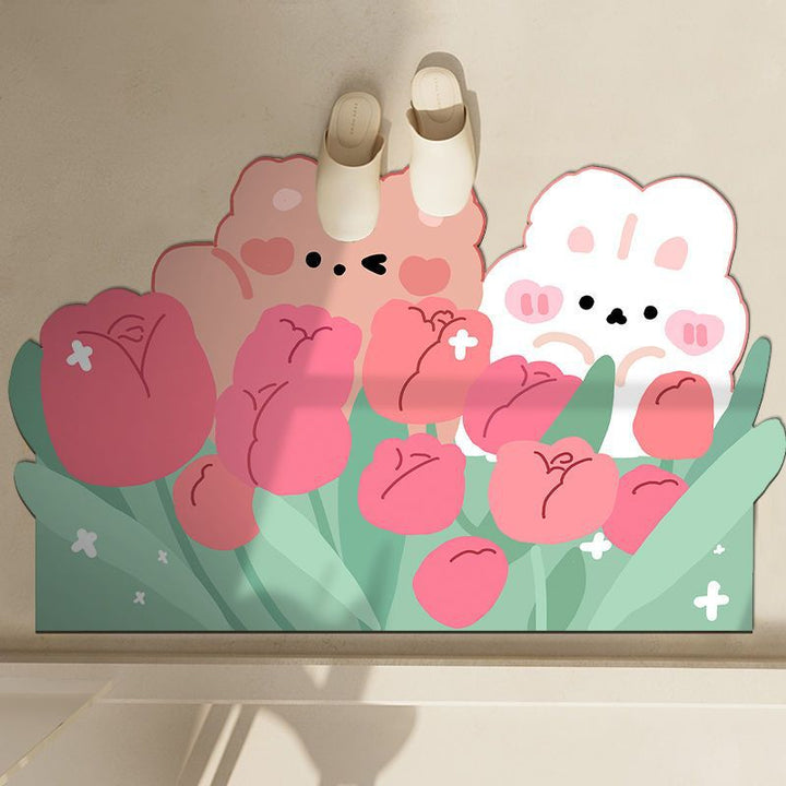 Cute Penguin-Themed Bath Mat Bowlift