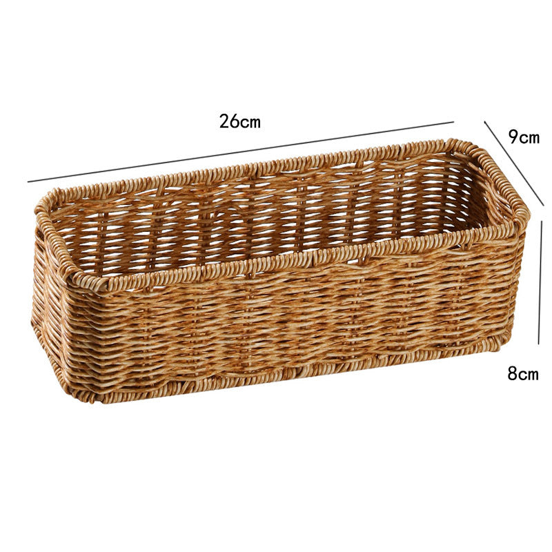 Unisex Rectangular Storage Basket made of hand-woven material Bowlift