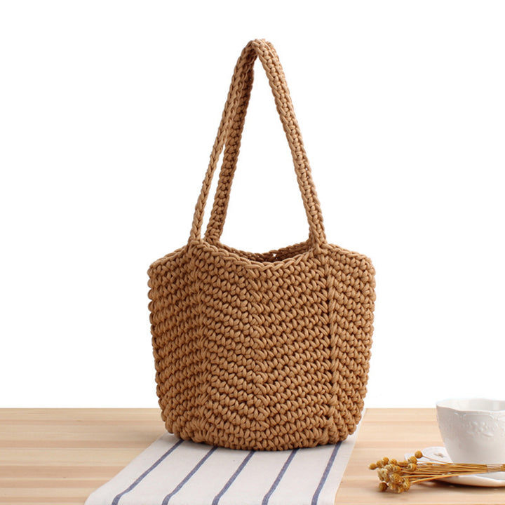 Handbag Made of Handcrafted Macrame with Textured Design Bowlift