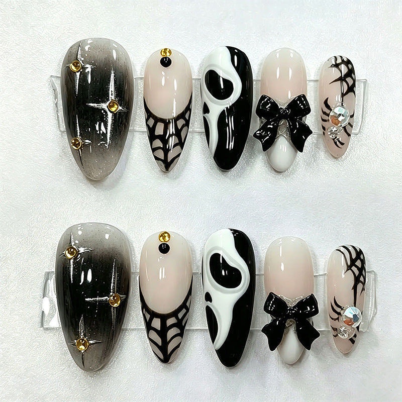 Creative Halloween Nail Art Set with Creepy Design Bowlift