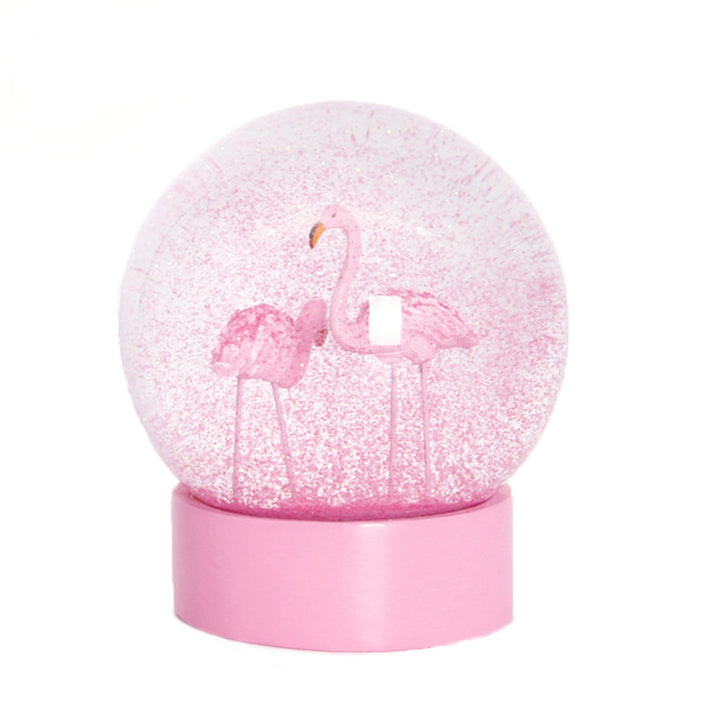 Decorative Flamingo Snow Globe