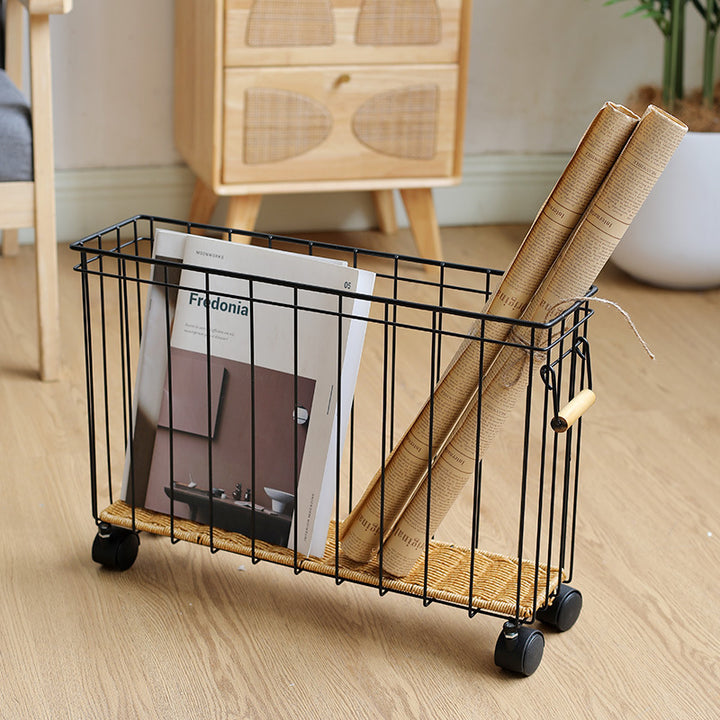 Unisex Modern Storage Basket with Wheels Bowlift