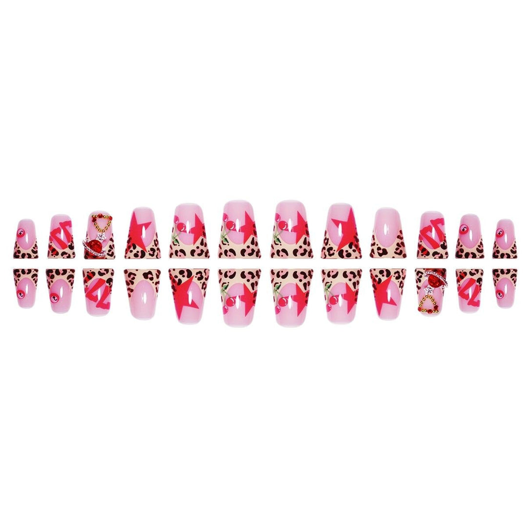 Artistic Leopard Print Press-On Nail Extensions Bowlift