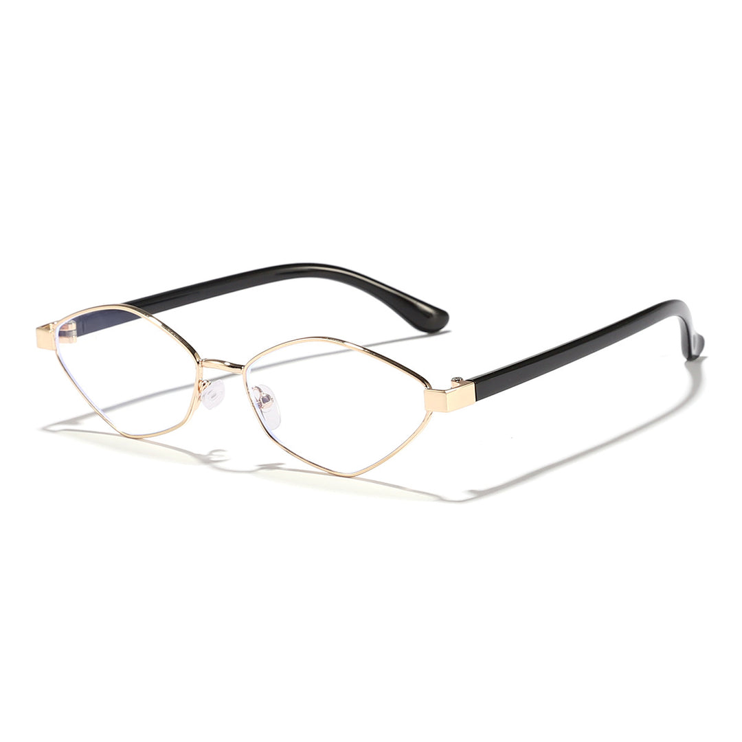 Women's Cat Eye Sunglasses with Brown Lenses and Elegant Metal Frame Bowlift