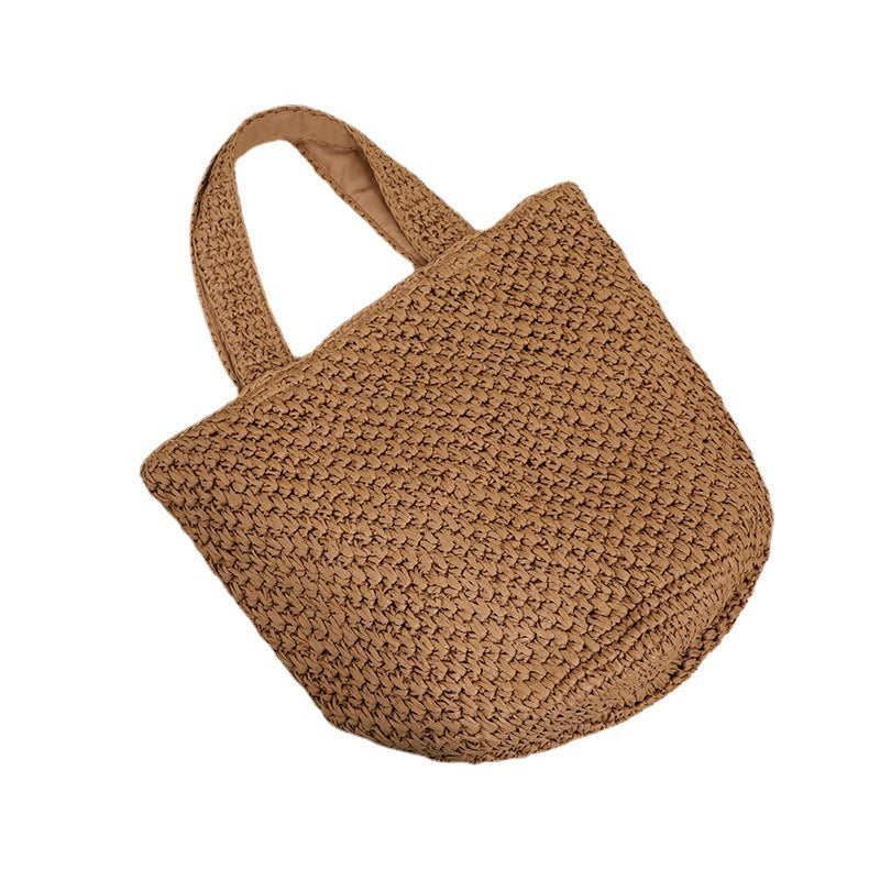 Stylish basket bag made of natural fiber with generous storage space Bowlift