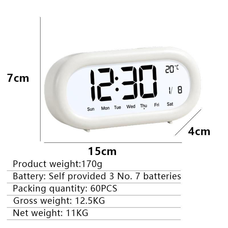 Digital alarm clock with temperature display and large LED display Bowlift
