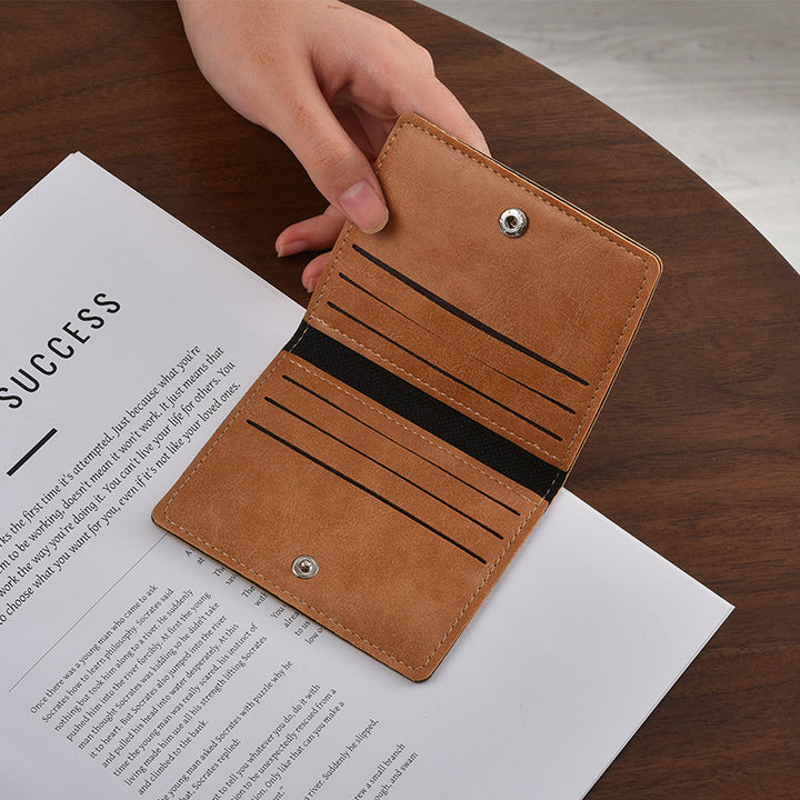 Compact Leather Travel Wallet Bowlift